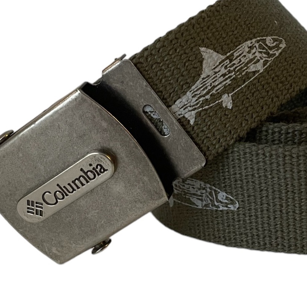 Columbia Fabric Shark Print Belt approximately 42”Length Men’s